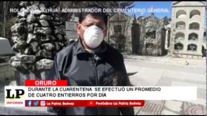 Entierros en Oruro durante la cuarentena