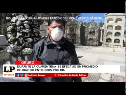 Entierros en Oruro durante la cuarentena