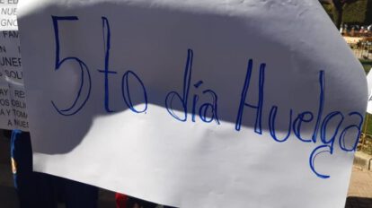 Huelga de hambre de maestros en Oruro