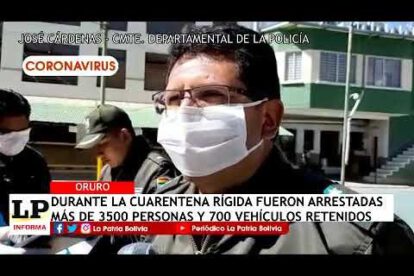 Arrestos durante cuarentena en Oruro