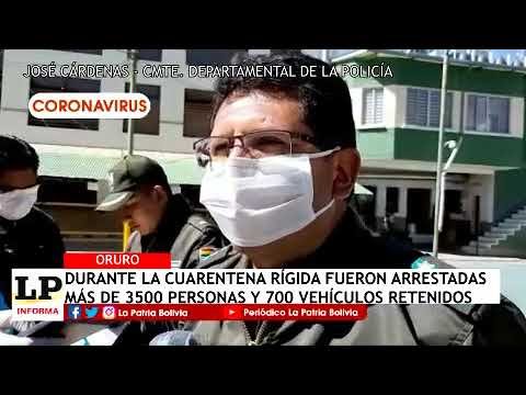 Arrestos durante cuarentena en Oruro