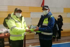 Equipos de bioseguridad entregados a Tráfico y Vialidad en Oruro
