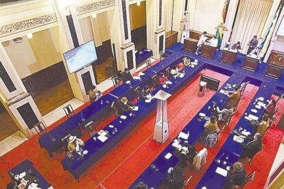 Elecciones nacionales 2020 en la sesión de la Cámara de Senadores