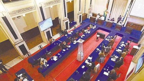 Elecciones nacionales 2020 en la sesión de la Cámara de Senadores