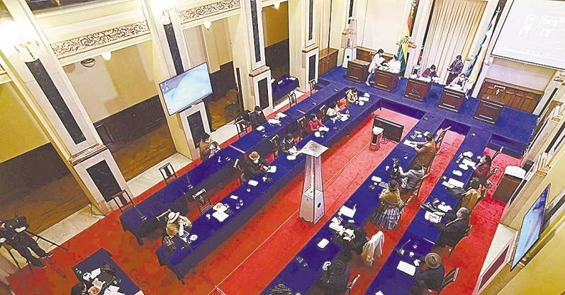 Elecciones nacionales 2020 en la sesión de la Cámara de Senadores
