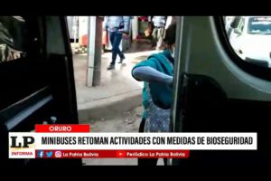 Transporte público en Oruro implementa medidas de protección contra Covid-19