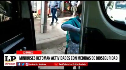 Transporte público en Oruro implementa medidas de protección contra Covid-19