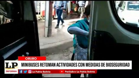 Transporte público en Oruro implementa medidas de protección contra Covid-19
