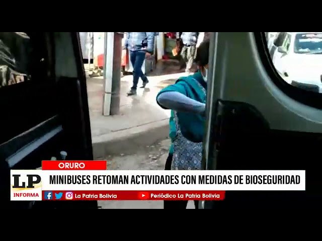 Transporte público en Oruro implementa medidas de protección contra Covid-19