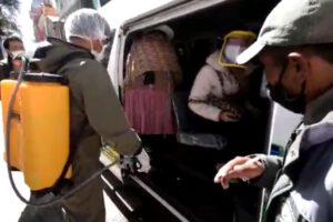 Transporte público en Oruro durante la cuarentena dinámica