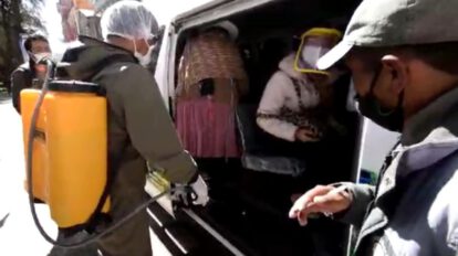 Transporte público en Oruro durante la cuarentena dinámica