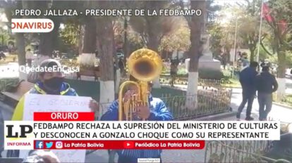 Supresión del Ministerio de Culturas en Bolivia