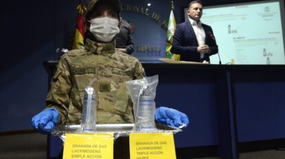 Compra de gases lacrimógenos en Bolivia
