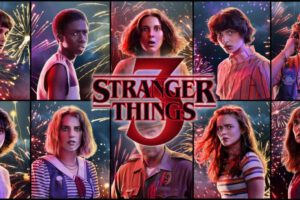 Poster oficial de Stranger Things, una serie inspirada en los años '80