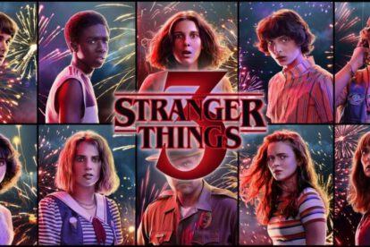 Poster oficial de Stranger Things, una serie inspirada en los años '80