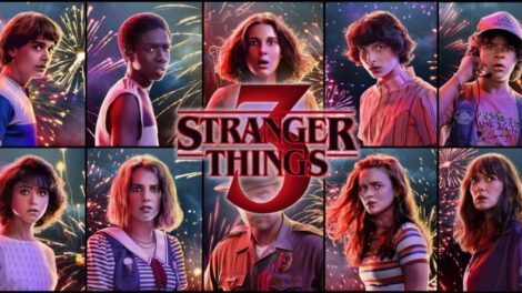 Poster oficial de Stranger Things, una serie inspirada en los años '80