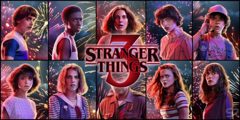 Poster oficial de Stranger Things, una serie inspirada en los años '80