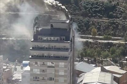 Incendio en el Hotel Camino Real en el centro paceño