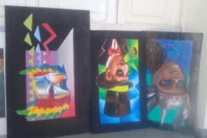 Protesta de artistas plásticos por el cierre del Ministerio de Culturas
