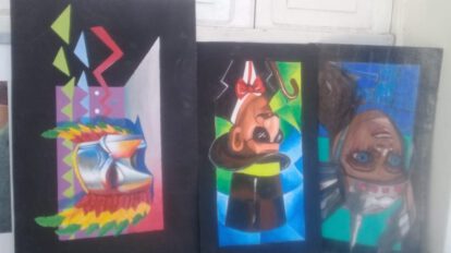 Protesta de artistas plásticos por el cierre del Ministerio de Culturas