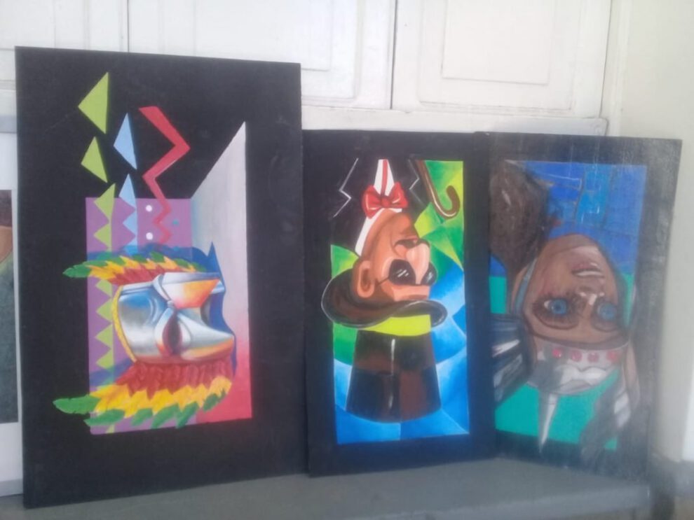 Protesta de artistas plásticos por el cierre del Ministerio de Culturas