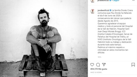 Falleció Pau Donés, vocalista del grupo español Jarabe de Palo