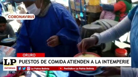 venta de caldos y laguas en Oruro por el frío