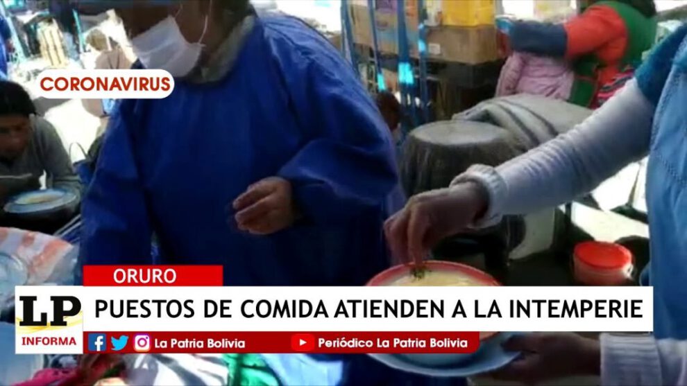 venta de caldos y laguas en Oruro por el frío