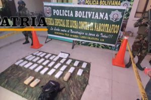 Incautación de marihuana en minibús