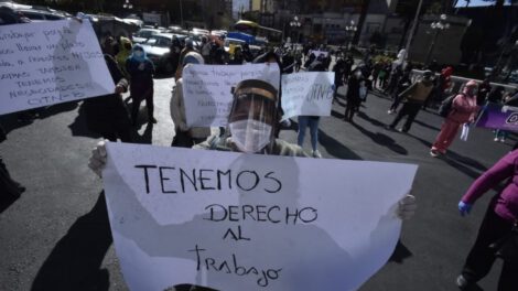 Derecho al trabajo en protesta de trabajadoras sexuales
