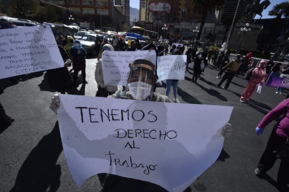 Derecho al trabajo en protesta de trabajadoras sexuales