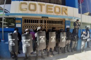 Conflicto en Coteor con intervención de la policía