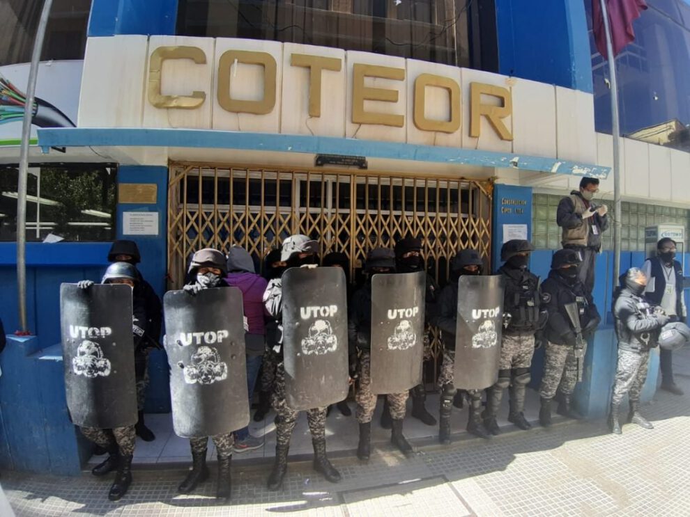 Conflicto en Coteor con intervención de la policía