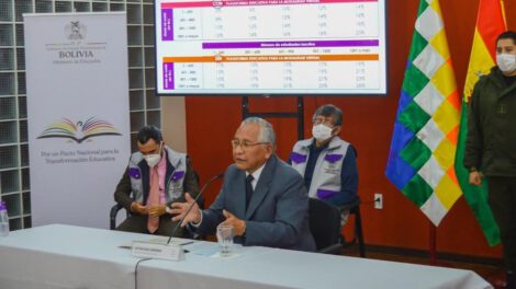 Descuento de pensiones escolares por el Ministro de Educación, Víctor Hugo Cárdenas
