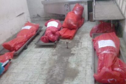 Cuerpos en la morgue del Hospital General