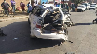 Colisión múltiple en Cochabamba
