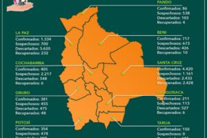 El cuadro resumen de los casos atendidos por la CNS a nivel nacional