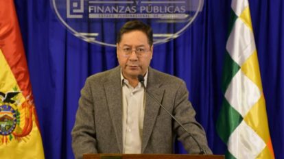 Luis Arce en conferencia de prensa sobre gastos de seguridad