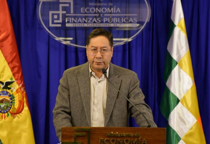 Luis Arce en conferencia de prensa sobre gastos de seguridad