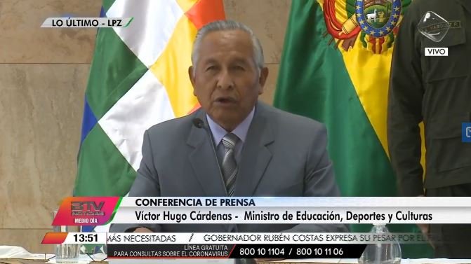 Educación virtual en Bolivia según Víctor Hugo Cárdenas