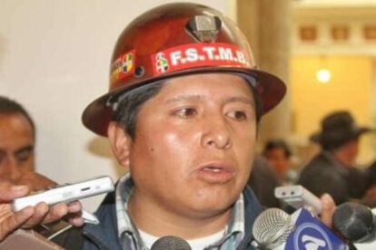 El secretario ejecutivo de la COB, Juan Carlos Huarachi, defiende las Elecciones Generales