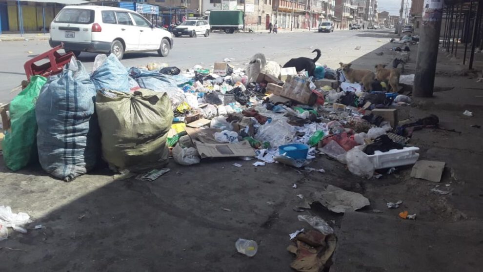 Suspensión de recojo de basura en el mercado Kantuta