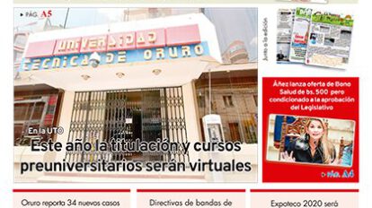 Edición PDF La Patria del 20 de julio de 2020