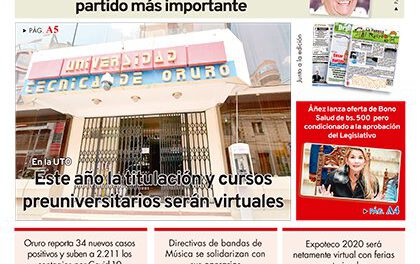 Edición PDF La Patria del 20 de julio de 2020