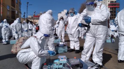 Encapsulamiento en Oruro para buscar casos de Covid-19