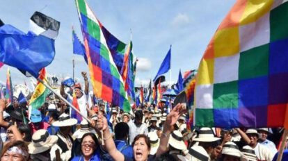 Militantes del Movimiento al Socialismo exigen elecciones generales en Bolivia