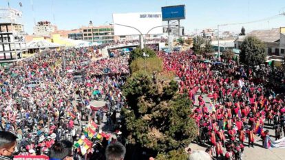 Huelga general indefinida convocada por el Pacto de Unidad en Bolivia