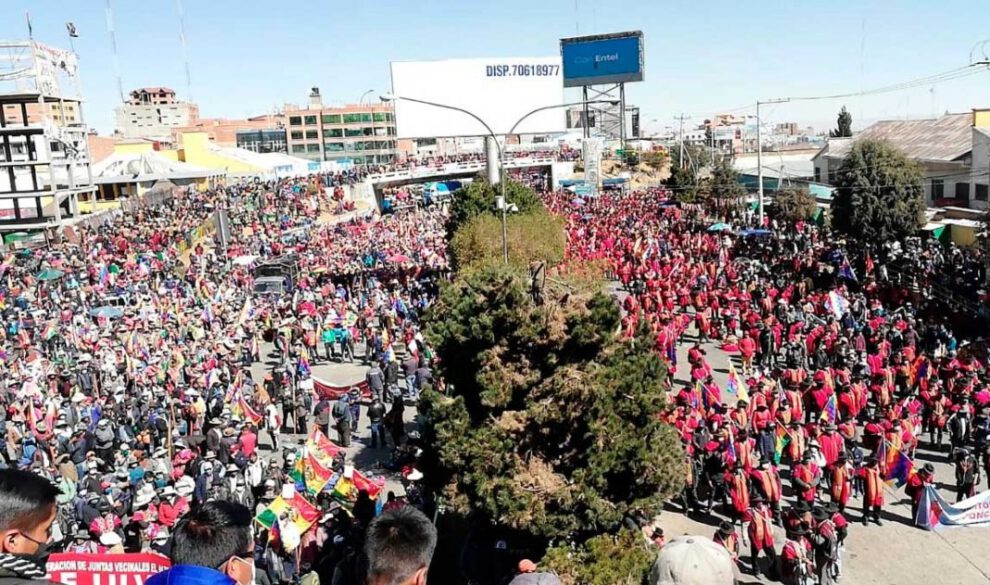 Huelga general indefinida convocada por el Pacto de Unidad en Bolivia
