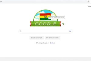 Doodle de Google por el 195 aniversario de Bolivia