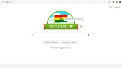 Doodle de Google por el 195 aniversario de Bolivia